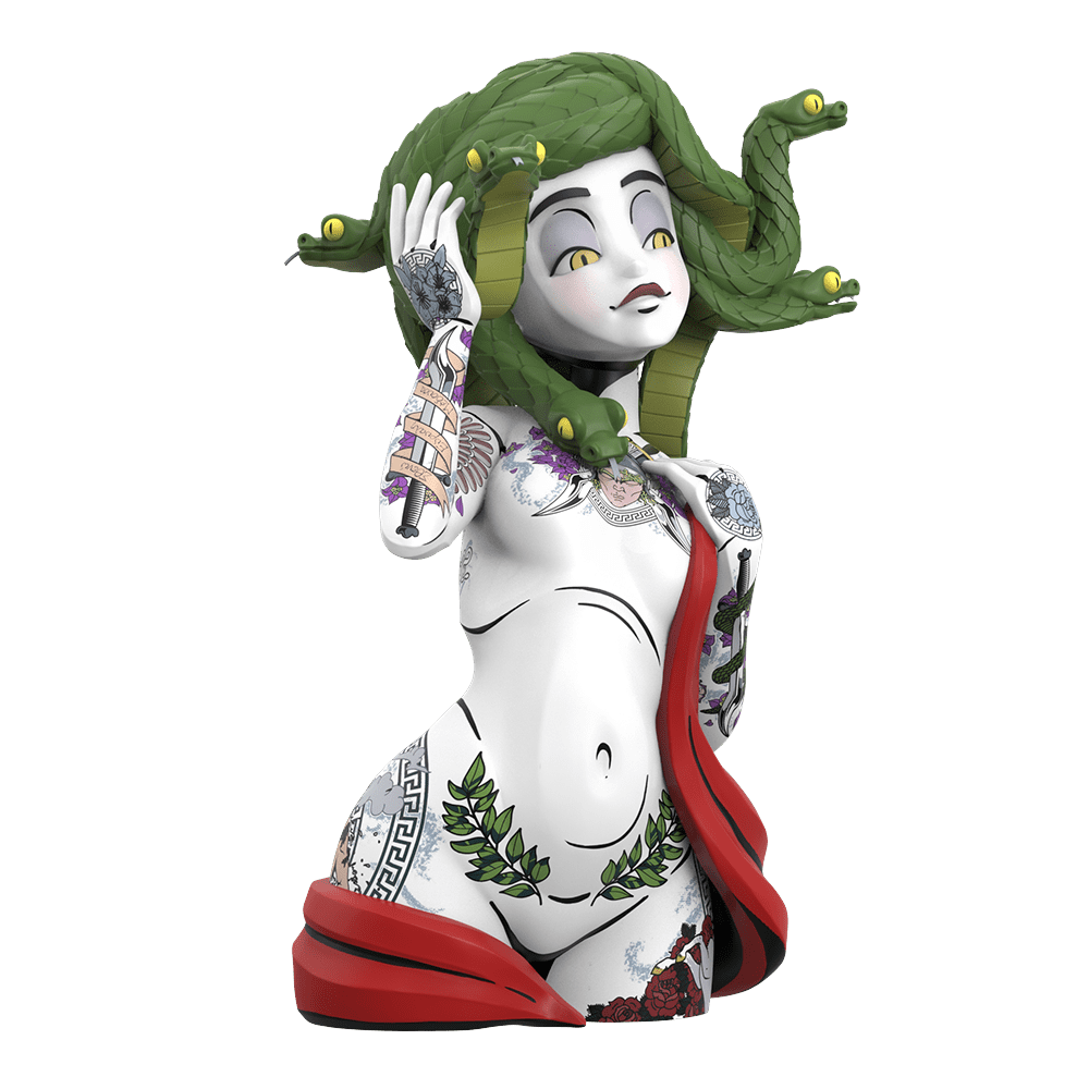 爆買い！ 日本未販売 MightyMeta Mighty Jaxx Inked Medusa Stories : Statue Medusa フィギュア